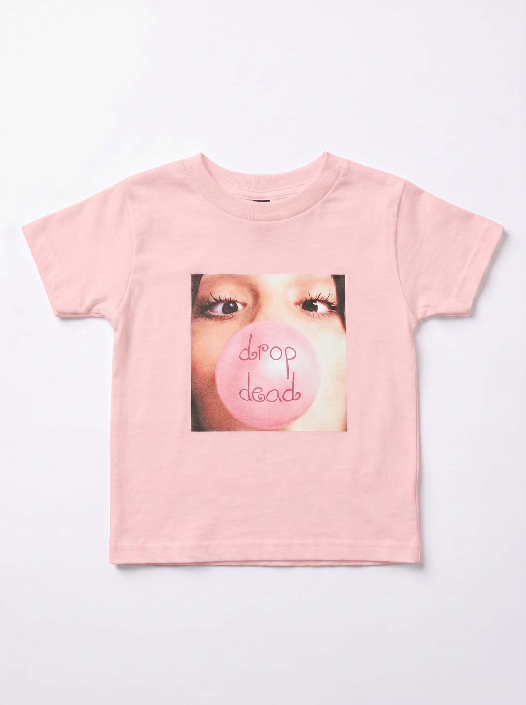 drop dead graphic baby tee pink