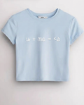 Era Cropped Fan Shirt Blue
