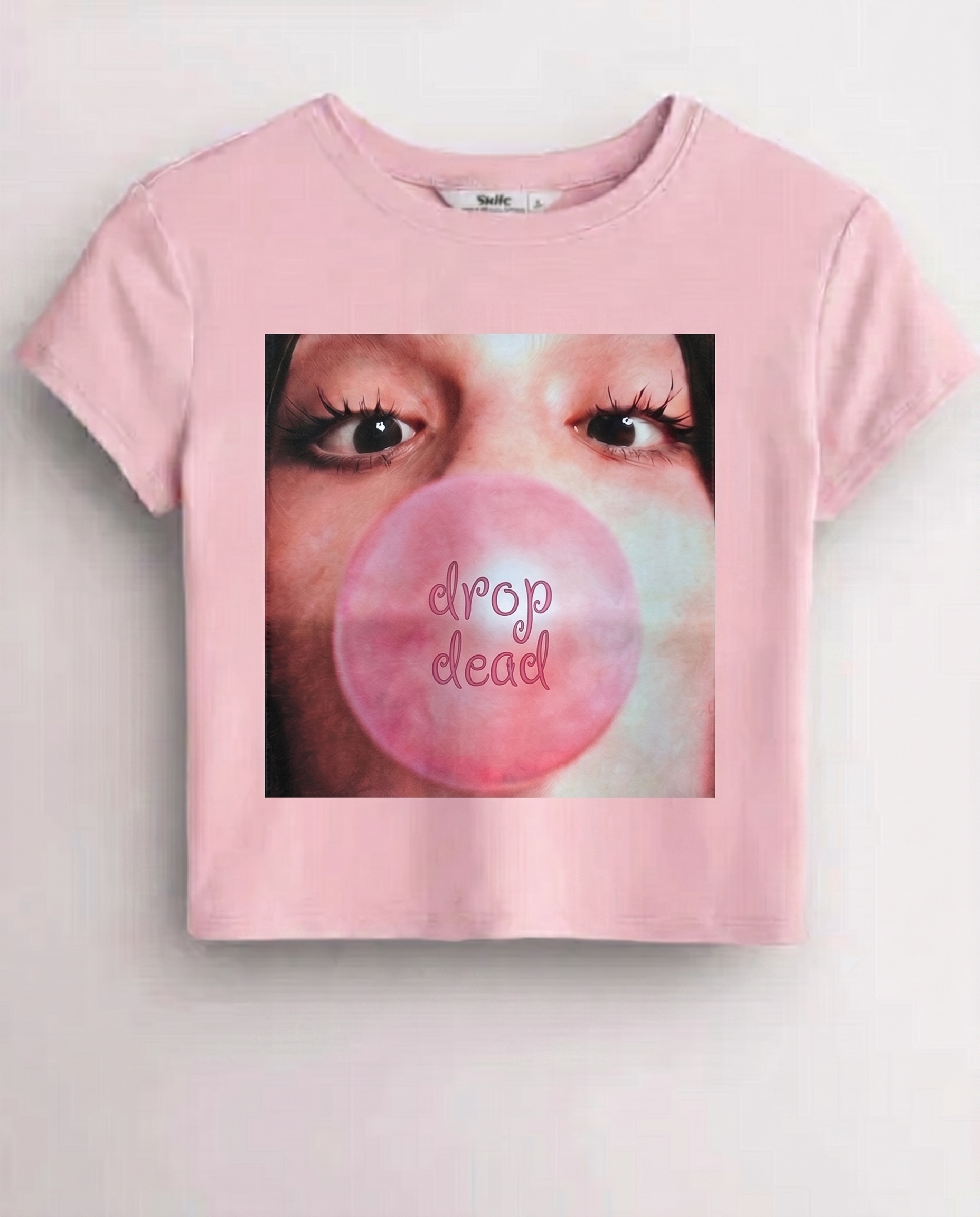 Y2K Style Fangirl Crop Tee Pink